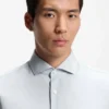 Slim-Fit-Hemd aus italienischem Baumwoll-Chambray