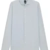 Slim-Fit-Hemd aus italienischem Baumwoll-Chambray