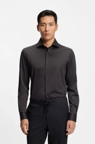 Slim-Fit-Hemd aus italienischer Baumwolle