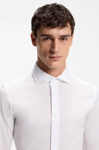 Slim-Fit-Hemd aus italienischer Baumwolle