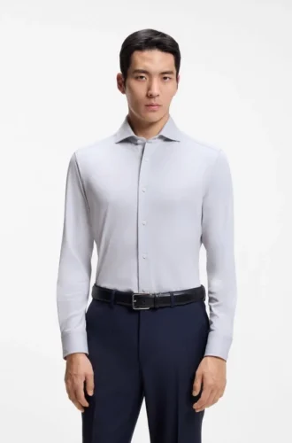 Slim-Fit-Hemd aus knitterfreier Baumwollmischung
