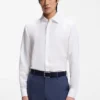 Slim-Fit-Hemd aus Leinen-Misch-Twill