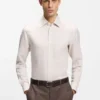 Slim-Fit-Hemd aus Leinen-Misch-Twill