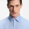 Slim-Fit-Hemd aus Leinen-Misch-Twill
