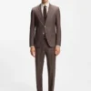 Slim-Fit-Hemd aus Leinen-Misch-Twill