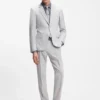 Slim-Fit-Hemd aus Leinen-Misch-Twill