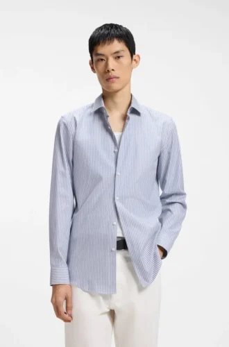 Slim-Fit-Hemd aus Oxford-Baumwolle