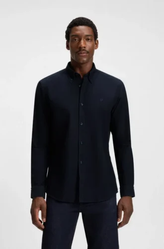 Slim-Fit-Hemd aus Oxford-Baumwolle