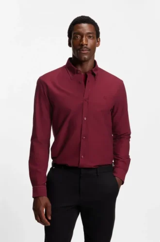 Slim-Fit-Hemd aus Oxford-Baumwolle