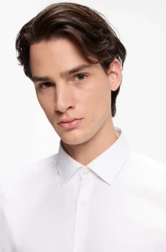 Slim-Fit-Hemd aus Oxford-Baumwolle