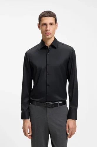 Slim-Fit-Hemd aus Performance-Stretch-Twill