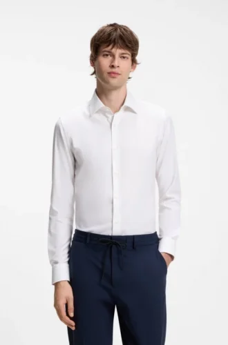 Slim-Fit-Hemd aus Performance-Stretch-Twill