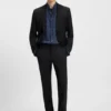 Slim-Fit-Hemd aus Popeline mit abstraktem Print
