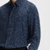 Slim-Fit-Hemd aus Popeline mit abstraktem Print