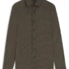 Slim-Fit-Hemd aus Stretch-Baumwolle mit Monogramm-Print
