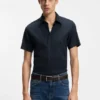 Slim-Fit-Hemd aus Stretch-Leinen