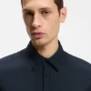 Slim-Fit-Hemd aus Stretch-Leinen