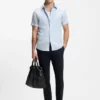Slim-Fit-Hemd aus Stretch-Leinen