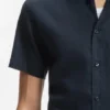 Slim-Fit-Hemd aus Stretch-Leinen