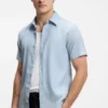 Slim-Fit-Hemd aus Stretch-Leinen