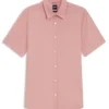 Slim-Fit-Hemd aus Stretch-Leinen