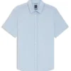 Slim-Fit-Hemd aus Stretch-Leinen