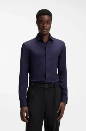 Slim-Fit-Hemd aus Stretch-Twill