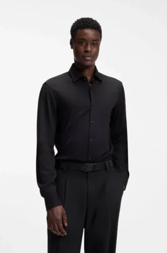 Slim-Fit-Hemd aus Stretch-Twill