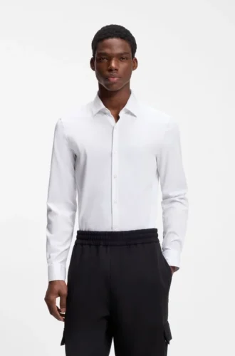 Slim-Fit-Hemd aus Stretch-Twill