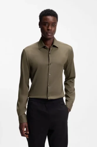 Slim-Fit-Hemd aus Stretch-Twill