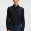 Slim-Fit-Hemd aus strukturiertem Performance-Stretch-Jersey