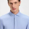 Slim-Fit-Hemd aus strukturiertem Performance-Stretch-Jersey