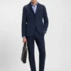 Slim-Fit-Hemd aus strukturiertem Performance-Stretch-Jersey