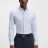 Slim-Fit-Hemd aus strukturierter Baumwolle