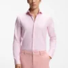 Slim-Fit-Hemd aus strukturierter, knitterfreier Baumwolle