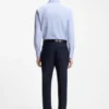 Slim-Fit-Hemd aus strukturierter, knitterfreier Baumwolle