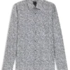 Slim-Fit-Hemd mit Blumenprint aus Stretch-Baumwollpopeline