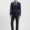 Slim-Fit-Hemd mit Blumenprint aus Stretch-Baumwollpopeline