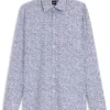 Slim-Fit-Hemd mit Blumenprint aus Stretch-Baumwollpopeline