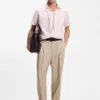 Slim-Fit-Hemd mit Blumenprint aus Stretch-Leinen