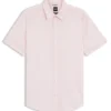 Slim-Fit-Hemd mit Blumenprint aus Stretch-Leinen