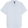 Slim-Fit-Hemd mit Blumenprint aus Stretch-Leinen