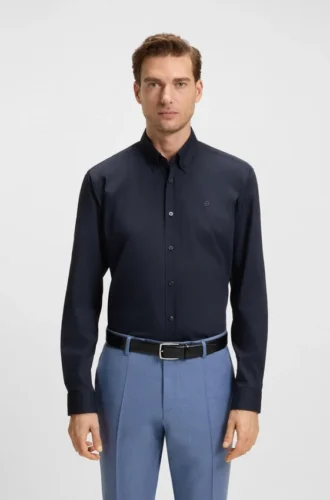Slim-Fit-Hemd mit Double-B-Monogramm