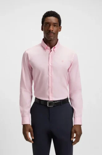 Slim-Fit-Hemd mit Double-B-Monogramm