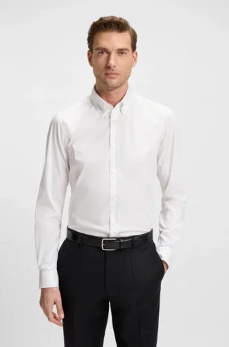 Slim-Fit-Hemd mit Double-B-Monogramm