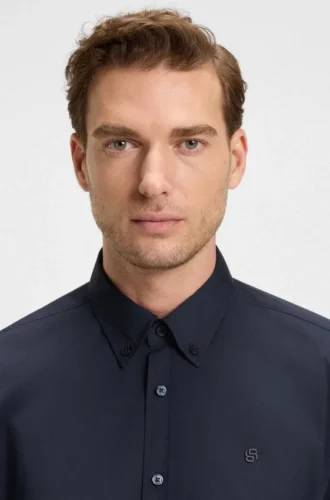 Slim-Fit-Hemd mit Double-B-Monogramm