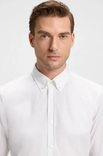Slim-Fit-Hemd mit Double-B-Monogramm