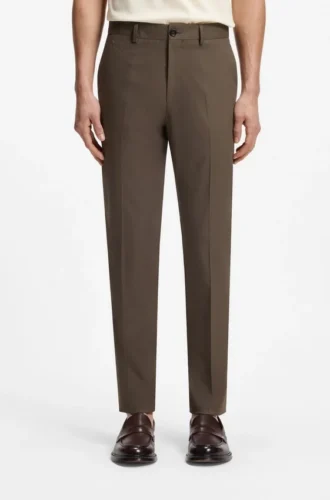 Slim-Fit-Hose aus Baumwolle, Seide und Stretch