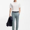 Slim-Fit-Hose aus Baumwolle, Seide und Stretch Slim-Fit-Hose aus Baumwolle, Seide und Stretch