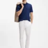Slim-Fit-Hose aus Baumwolle, Seide und Stretch